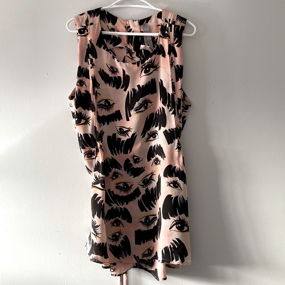 Seven by Melissa McCarthy eye sleeveless tunic with tie back - Picture 1 of 3